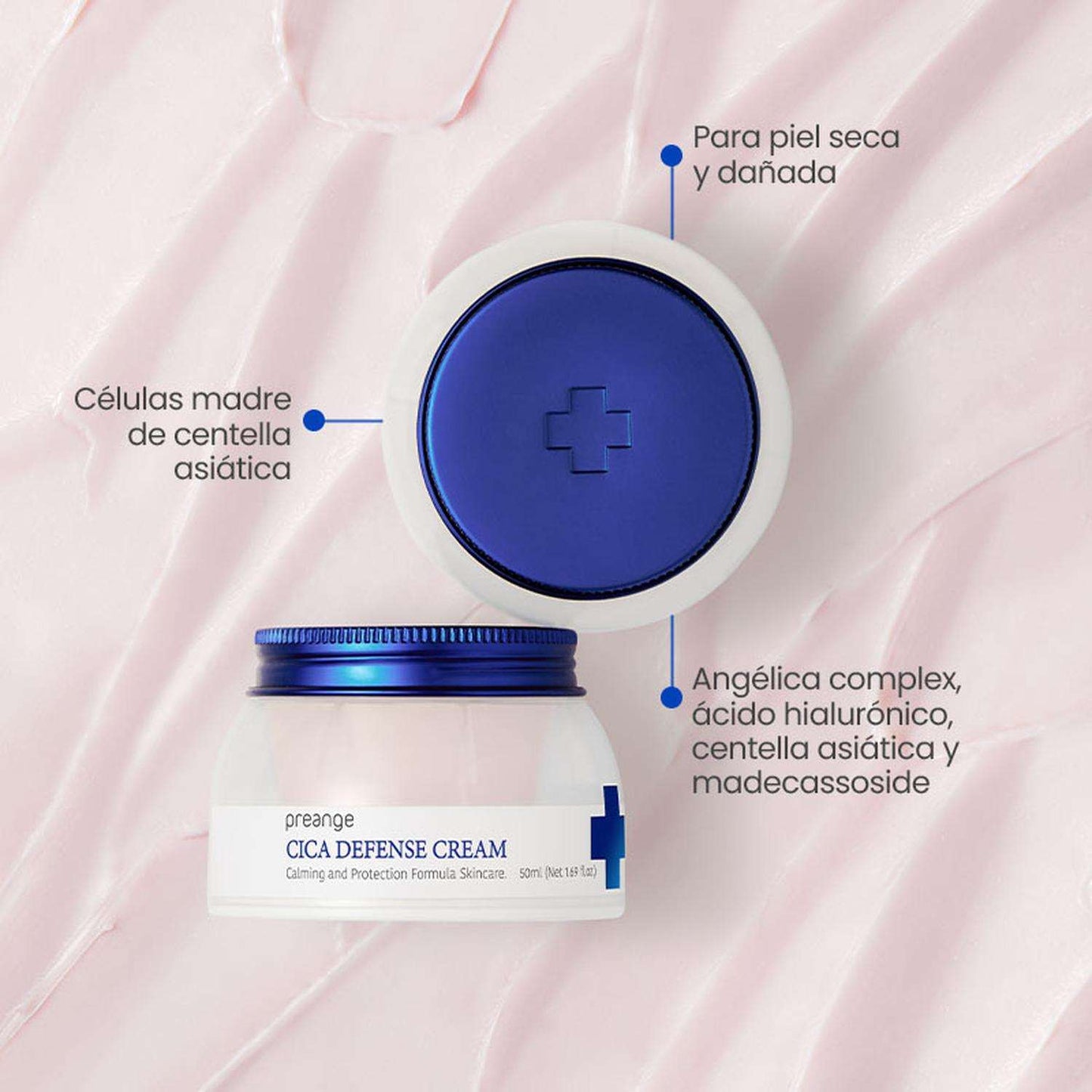 Crema Hidratante Regeneradora PREANGE Doble Cica 50 ml