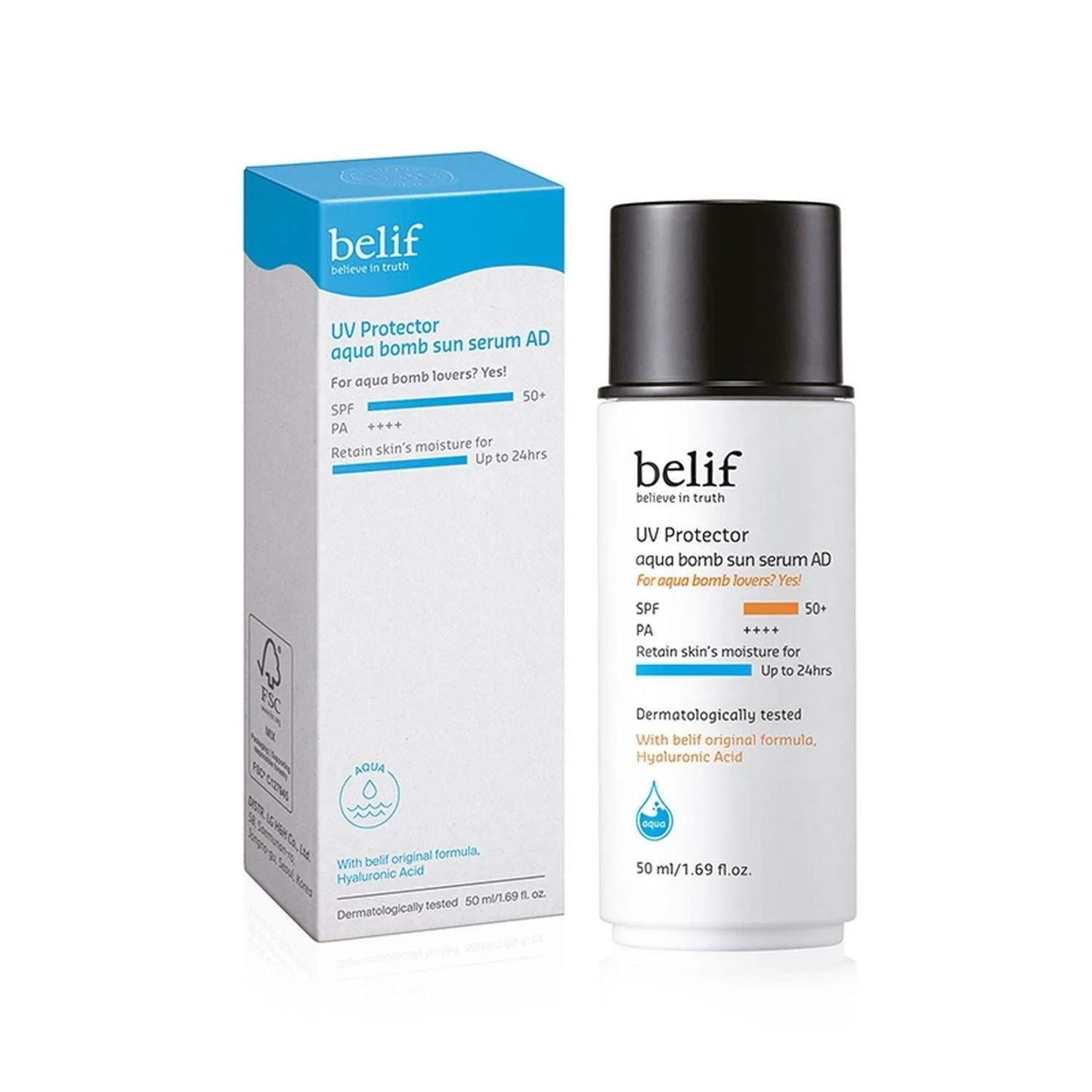 Protector Solar en Sérum Belif Aqua Bomb SPF50+ PA++++ 50 ml