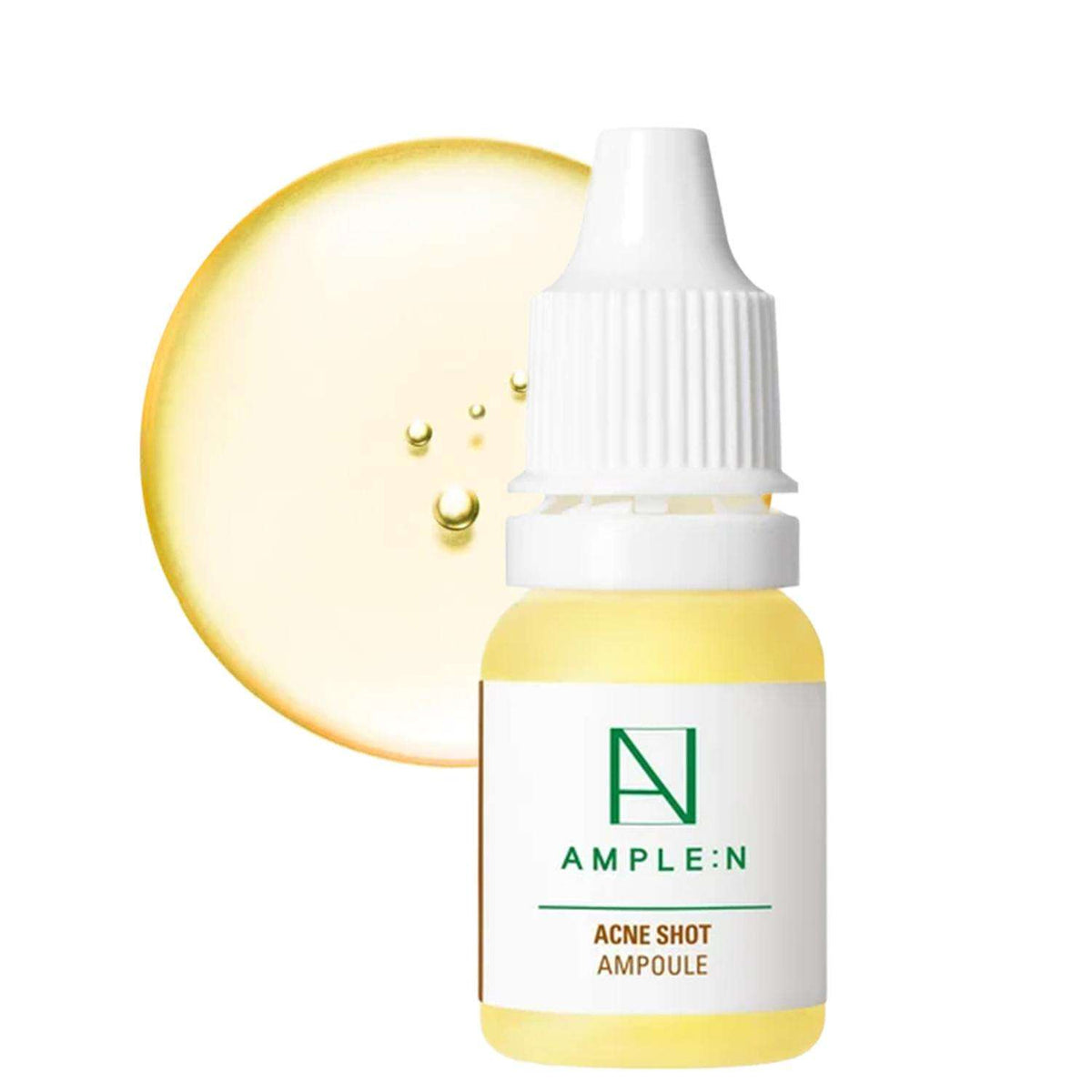 Envase del mini sérum facial anti-imperfecciones AMPLEN de 10 ml.