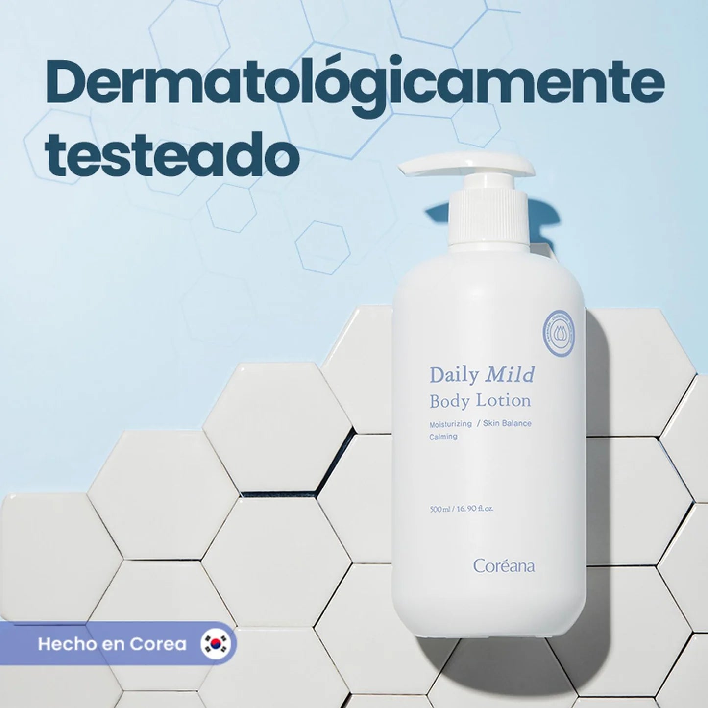 Loción hidratante suave de cuerpo Coréana 500ml AMPLEM