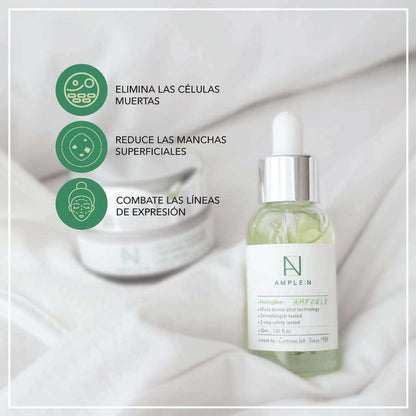 Presentación del sérum exfoliante AMPLEN Peeling Shot 30 ml