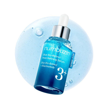 Envase del sérum Numbuzin No. 3 Blue Bio-Retinol